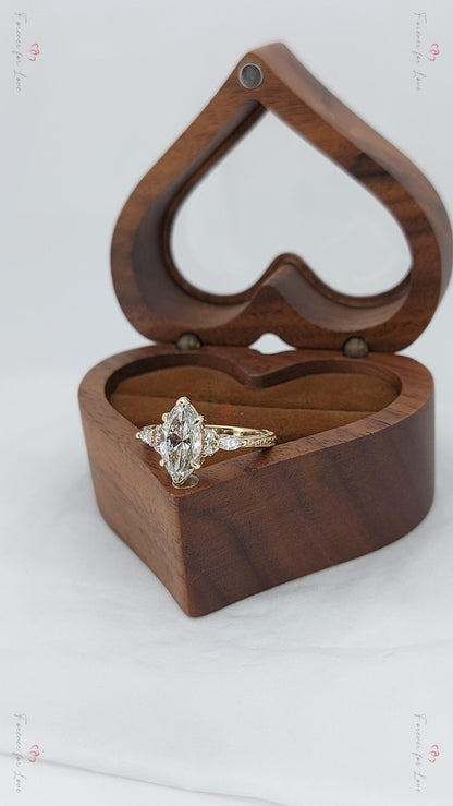 IGI Certified Marquise Lab Diamond Engagement Ring