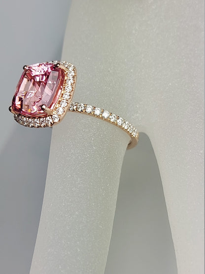 Pink Sapphire Engagement Ring