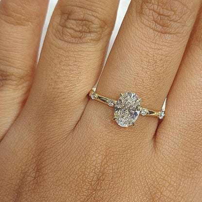 1.5 Ct IGI Certified Oval Lab Diamond Engagement Ring