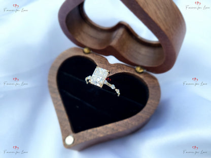 3 Ct IGI Certified Radiant Diamond Hidden Halo Engagement Ring