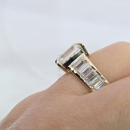 Emerald Diamond Engagement Ring
