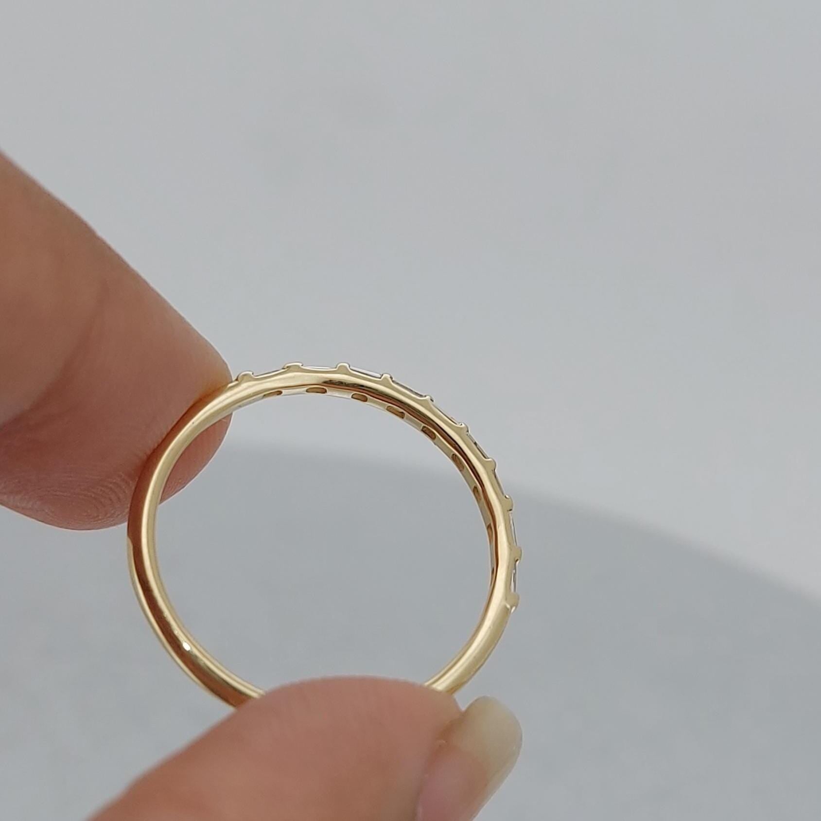 Baguette Lab Diamond Half Eternity Band