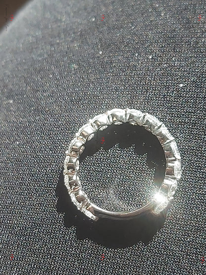 Round Lab Grown Diamond Wedding Band, 3 MM Round Lab Created Band, Matching Band, Floating Bubble Band, Solid Gold Unique Ring Enhancer.
