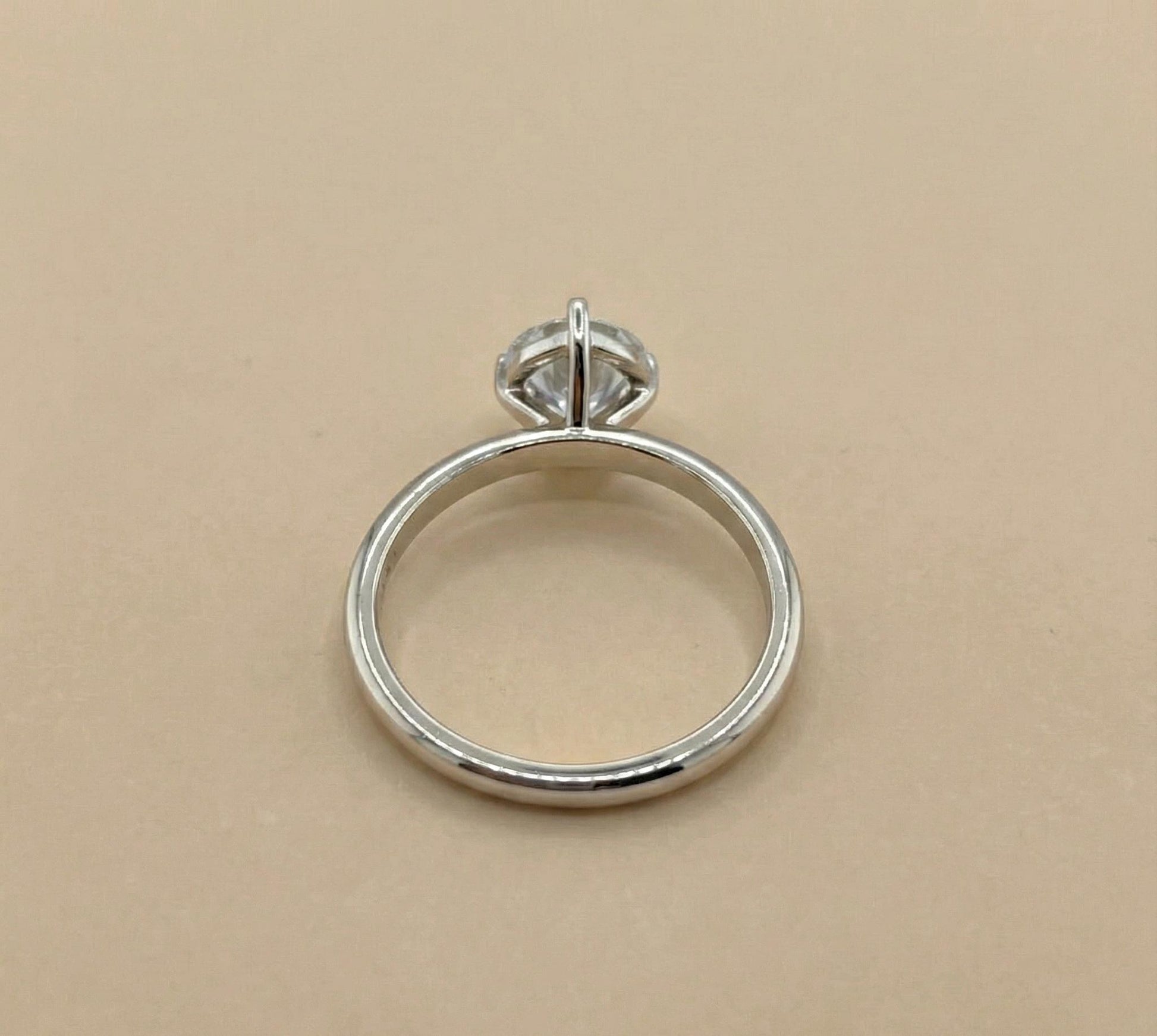 1 Ct Heart Lab Diamond Solitaire Engagement Ring