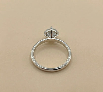 1 Ct Heart Lab Diamond Solitaire Engagement Ring