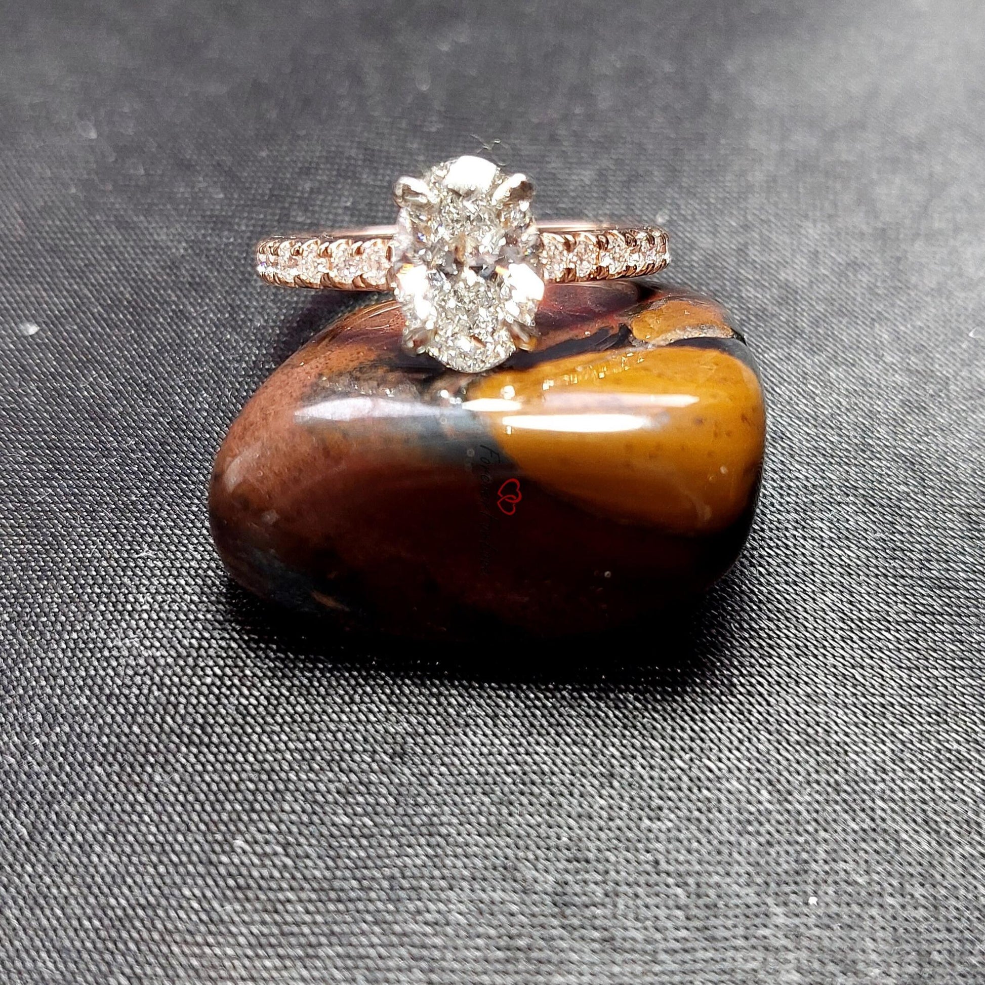 IGI Certified Oval Lab Diamond Engagement Ring