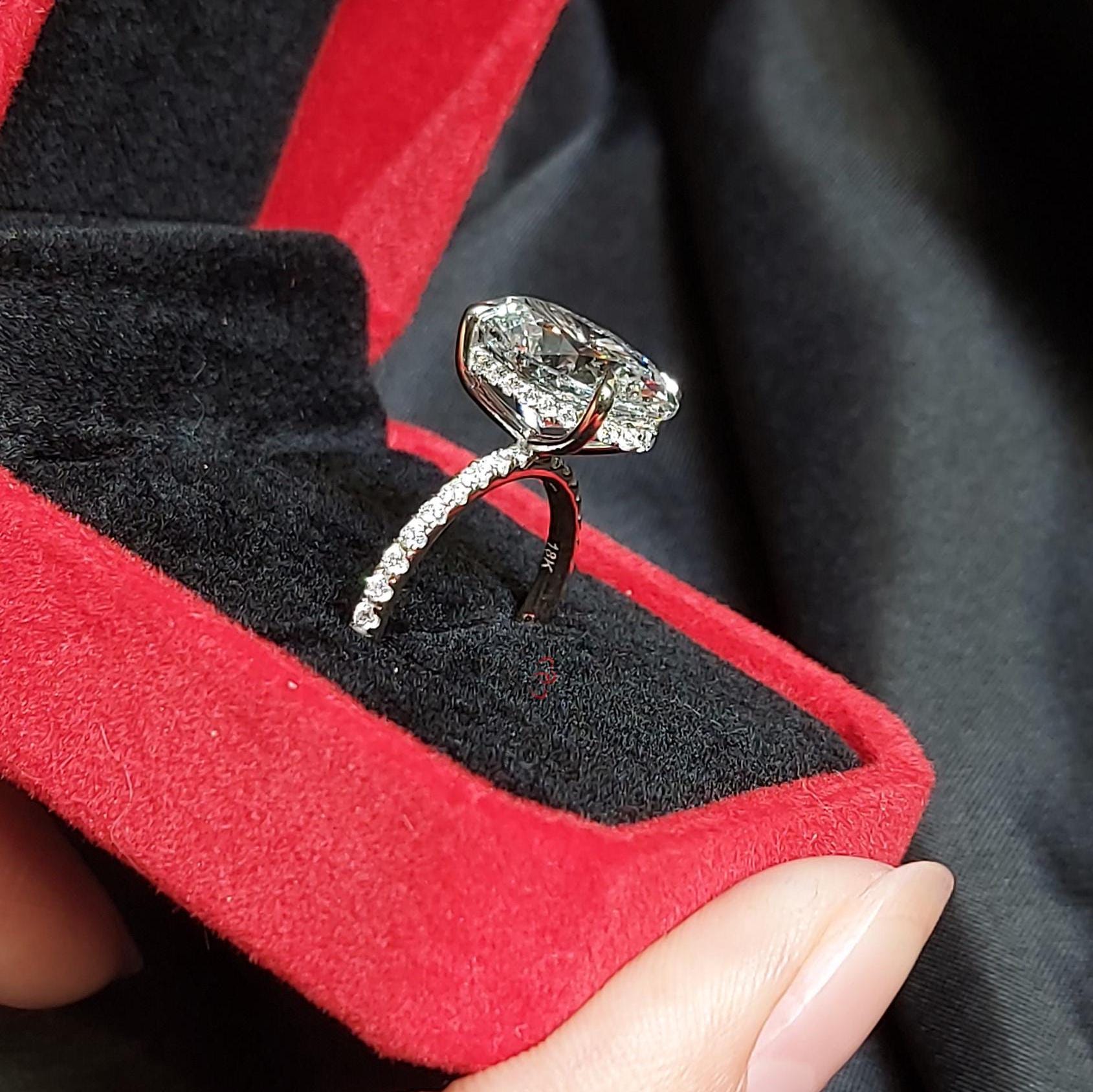 5.5 Ct Oval Lab Diamond Engagement Ring