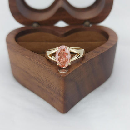 IGI Certified Oval Lab Diamond Engagement Ring