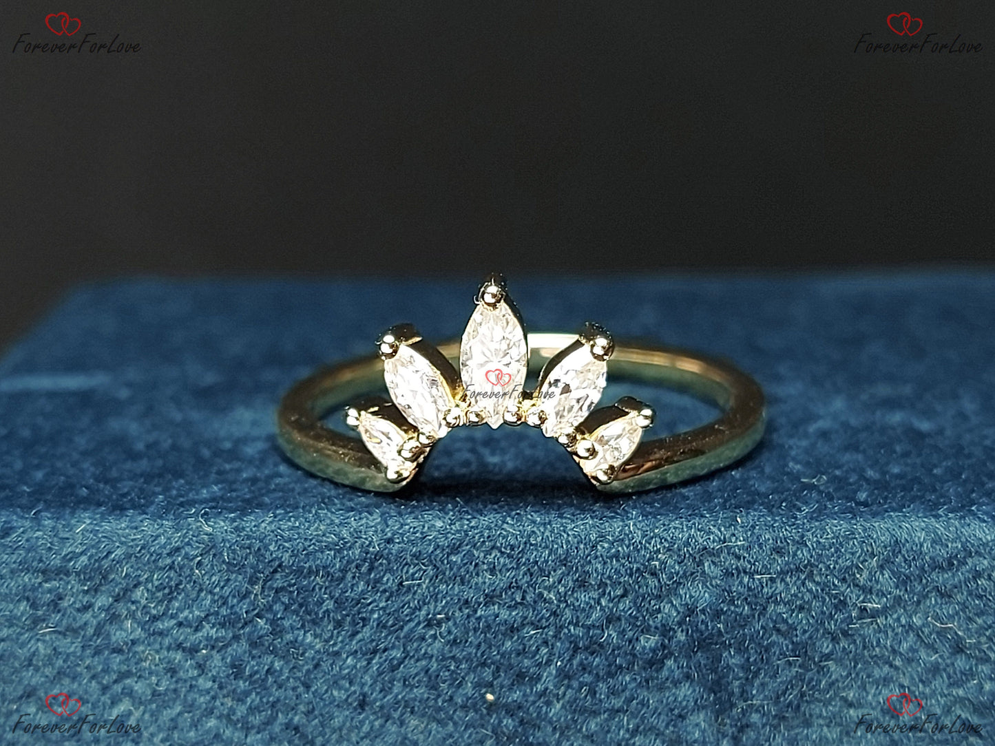2 Ct Oval Moissanite Solitaire with Marquise Accents Engagement Ring Oval cut Moissanite Brilliant Cut engagement ring in 935 Argentium Silver — custom handcrafted by Forever For Love