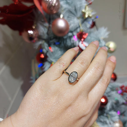 4 Ct Oval Diamond, Moissanite Solitaire Engagement Ring