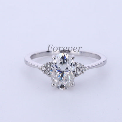 Oval Diamond, Moissanite Engagement Ring