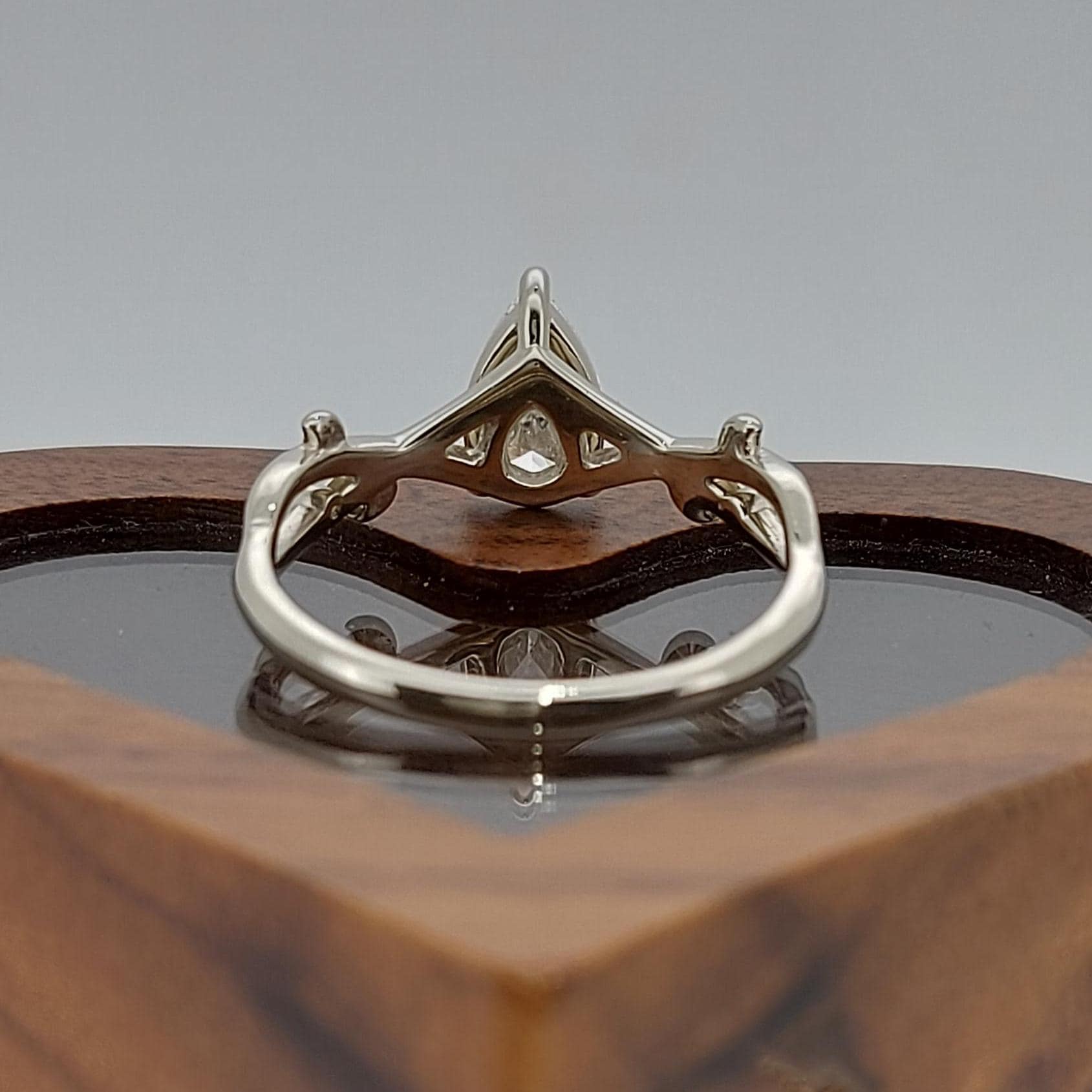 3 Ct IGI Certified Pear Lab Diamond Engagement Ring