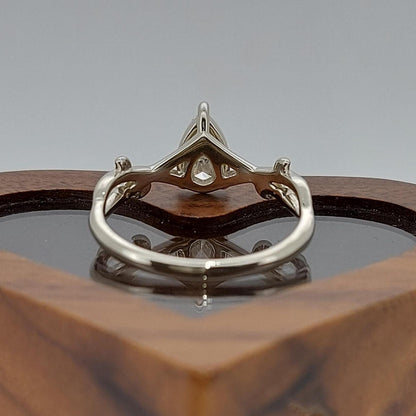 3 Ct IGI Certified Pear Lab Diamond Engagement Ring