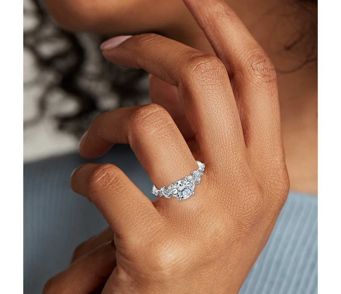 1 Ct Marquise Natural Diamond Engagement Ring