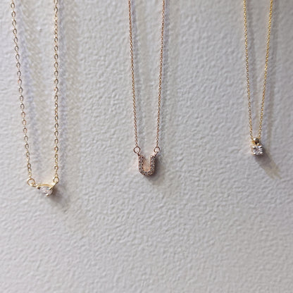 Halskette mit rundem Diamanten, 14 Karat Gelbgold, zierliche minimalistische runde Anhänger, echte Diamanten Damen Halskette, besonderes Geschenk für sie.
