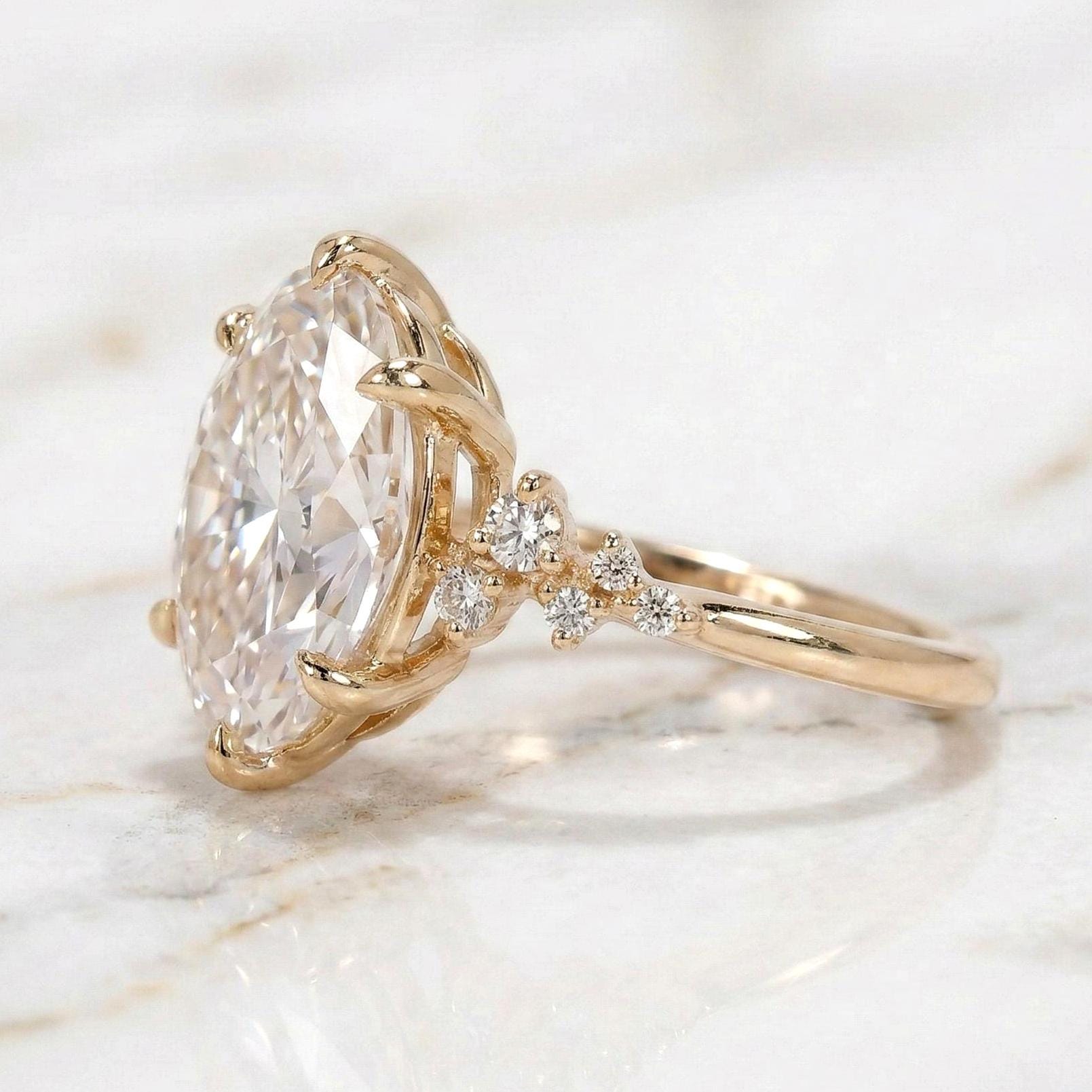 5.1 Ct IGI Certified Oval Lab Diamond Engagement Ring