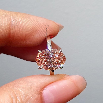 IGI Certified Oval Lab Diamond Engagement Ring
