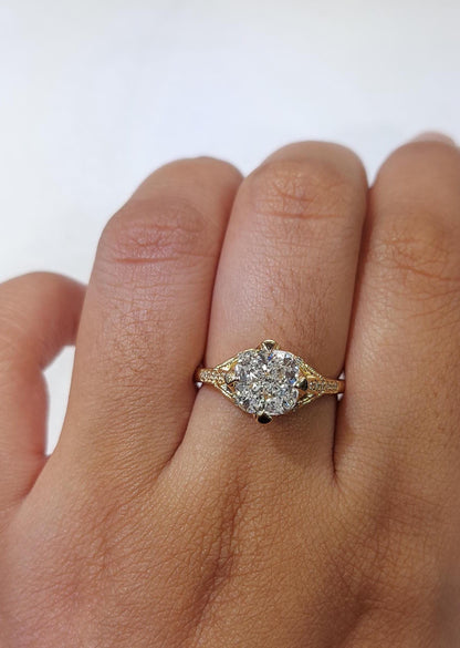 IGI Certified Cushion Lab Diamond Engagement Ring