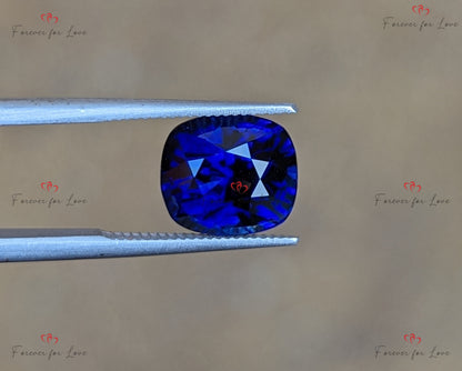 Natural Royal Blue Sapphire 5 Carats, Cushion Shape Loose Gemstone, 9.5 x 8.4 x 7.3mm, Custom Jewellery Gift for Her