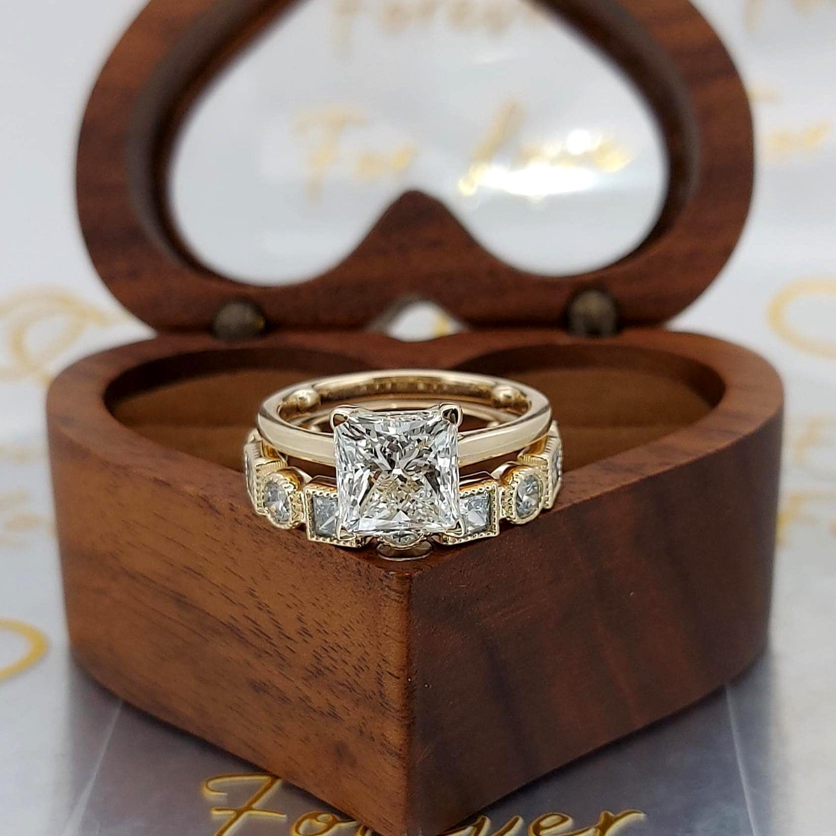 5 Ct IGI Certified Princess Lab Diamond Wedding Band