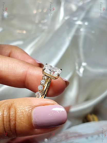 3 Ct Radiant Moissanite Eternity Band