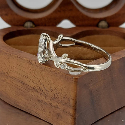 3 Ct IGI Certified Pear Lab Diamond Engagement Ring