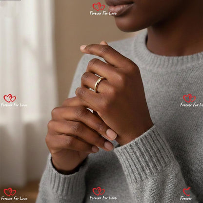 Diamond Wedding Band Full Eternity Knife Edge Ring One Side Pave Setting Ring Wide Stackable Band with Engagement Ring White Rose Gold