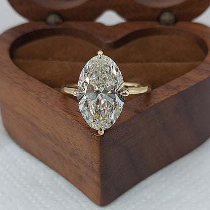 5 Ct IGI Certified Oval Lab Diamond Engagement Ring