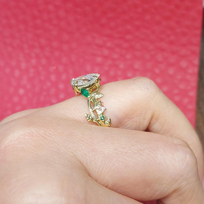 2 Ct IGI Certified Pear Lab Diamond Engagement Ring