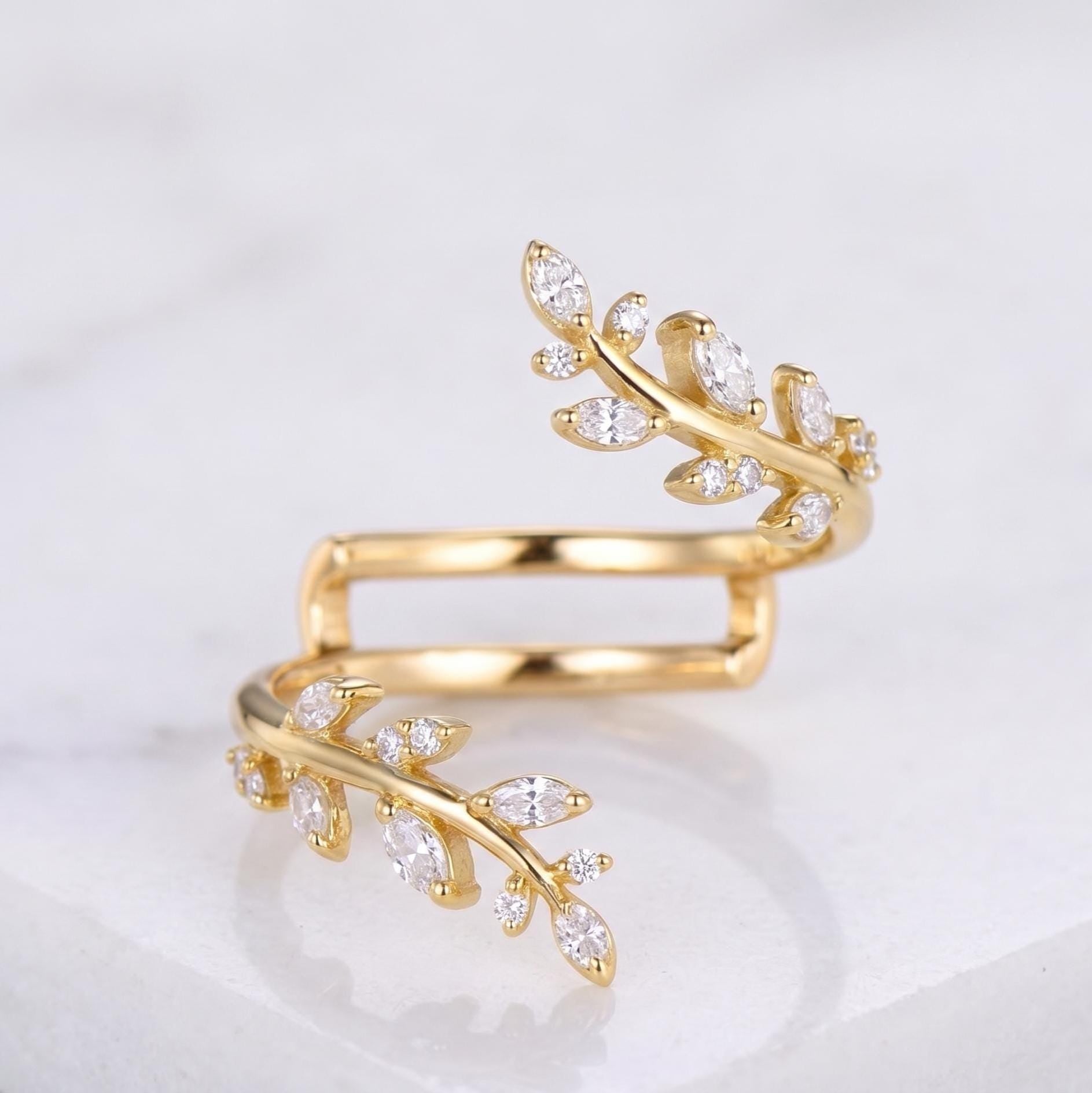 Marquise Lab Diamond Wedding Band