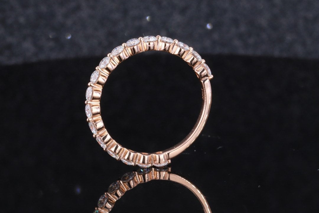 Round Lab Diamond Wedding Band