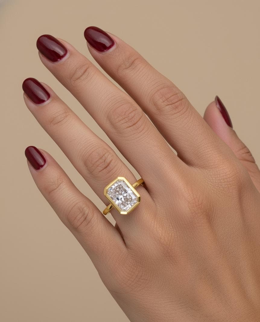 2 Ct IGI Certified Radiant Lab Diamond Solitaire Engagement Ring