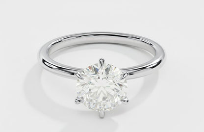 2 Ct Moissanite Solitaire Engagement Ring