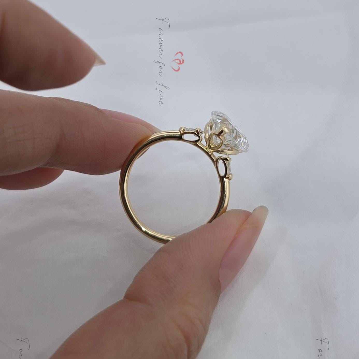 3 Ct Heart Diamond Engagement Ring