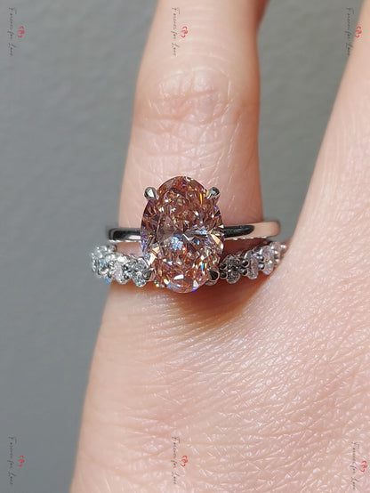 IGI Certified Oval Lab Diamond Engagement Ring