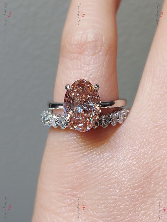 IGI Certified Oval Lab Diamond Engagement Ring