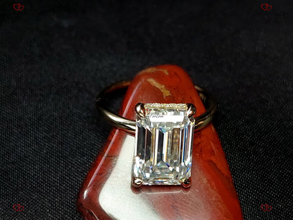 5 Ct IGI Certified Emerald Lab Diamond Solitaire Engagement Ring