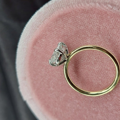 1.5 Ct Oval Lab Diamond Solitaire Engagement Ring