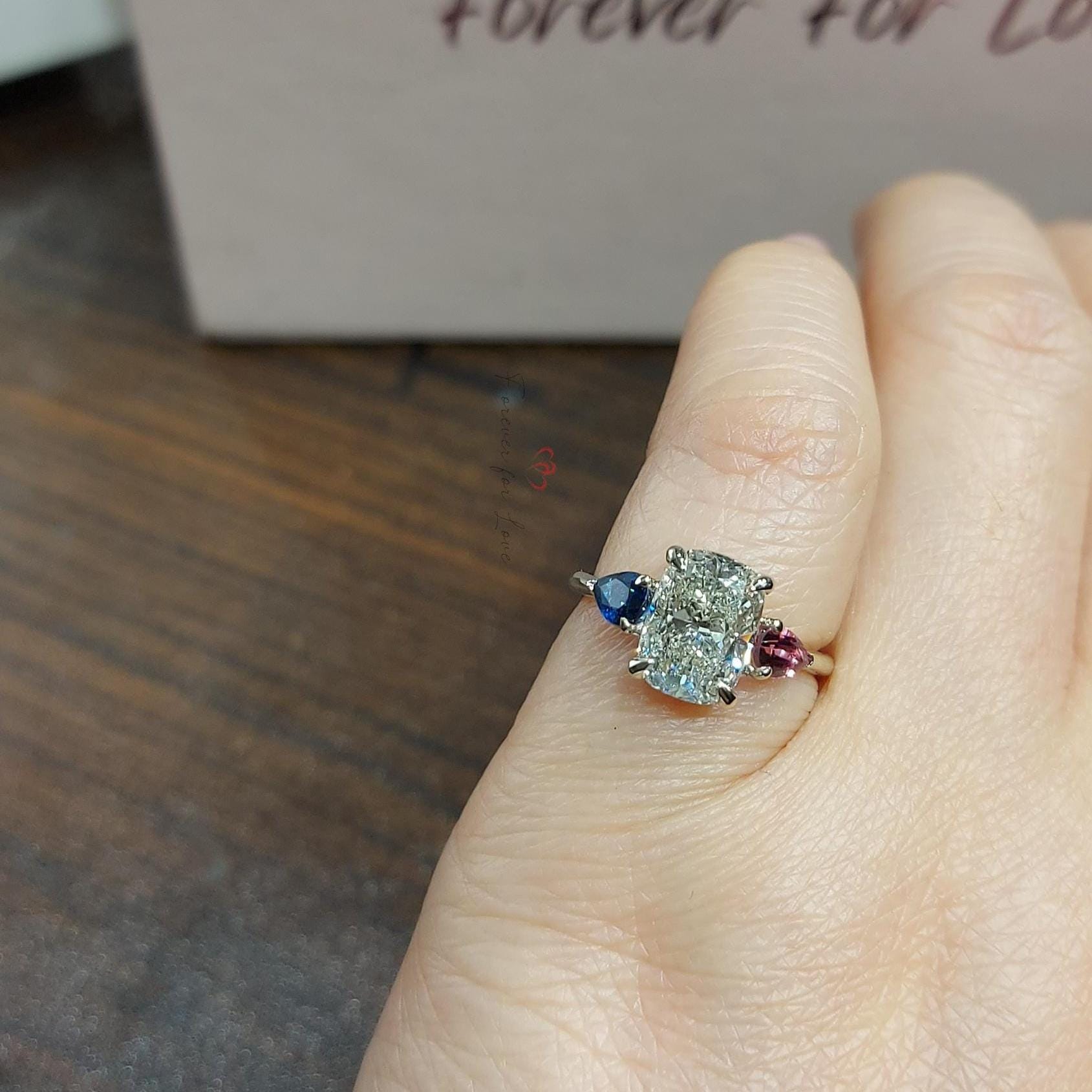 IGI Certified Cushion Lab Diamond Engagement Ring