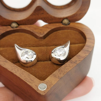 Massive Gold Diamant Ohrklemmen, Alltags-Goldohrringe mit Schraubverschluss, Brillantschliff, Brautjungfernohrringe, Geburtstagsgeschenke für sie