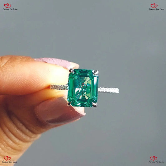 Emerald Cut Emerald Engagement Ring