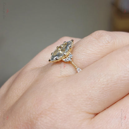 2.0 Ct Marquise Lab Diamond Engagement Ring