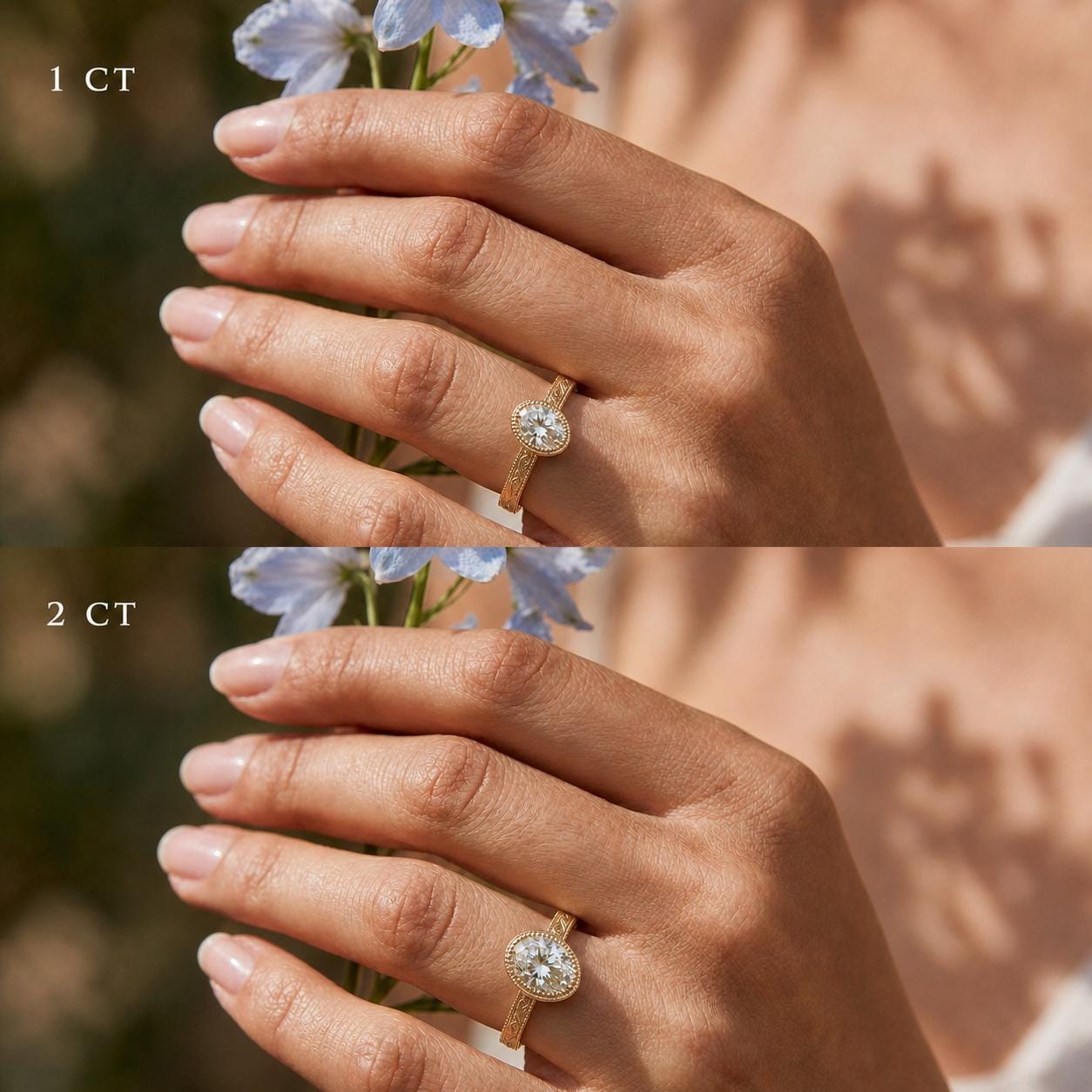 IGI Certified Oval Lab Diamond Band