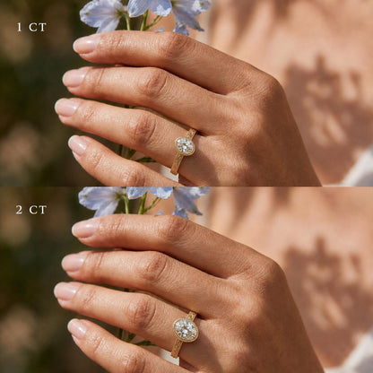 IGI Certified Oval Lab Diamond Band