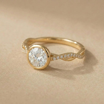 0.25 Ct Round Lab Diamond Engagement Ring