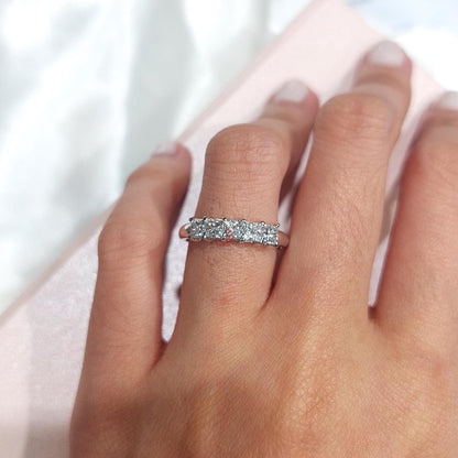 Princess Lab Diamond Half Eternity Band