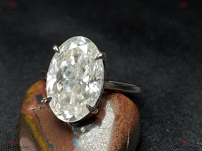 6.5 Ct Oval Moissanite Engagement Ring
