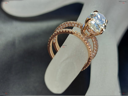6.5 Ct Oval Diamond, Moissanite Engagement Ring