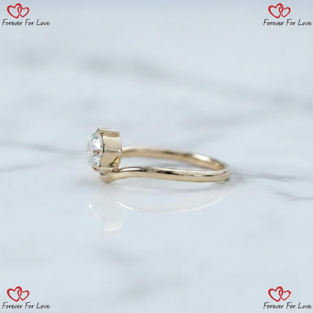 1.00 Ct IGI Certified Pear Lab Diamond Solitaire Ring