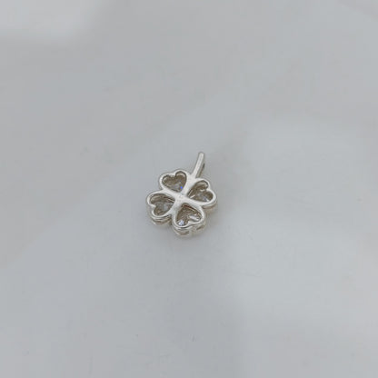 Collier Trèfle Cœur Diamant, Or Jaune 14 carats, Pendentif Cœur Minimaliste Délicat, Collier Femme en Vrai Diamant, Cadeau Spécial Pour Elle.